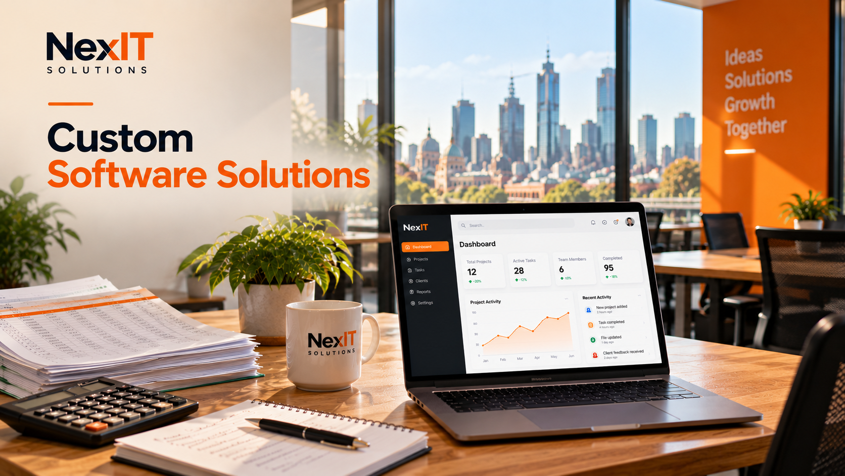 Custom Software Solutions in a Modern Office
