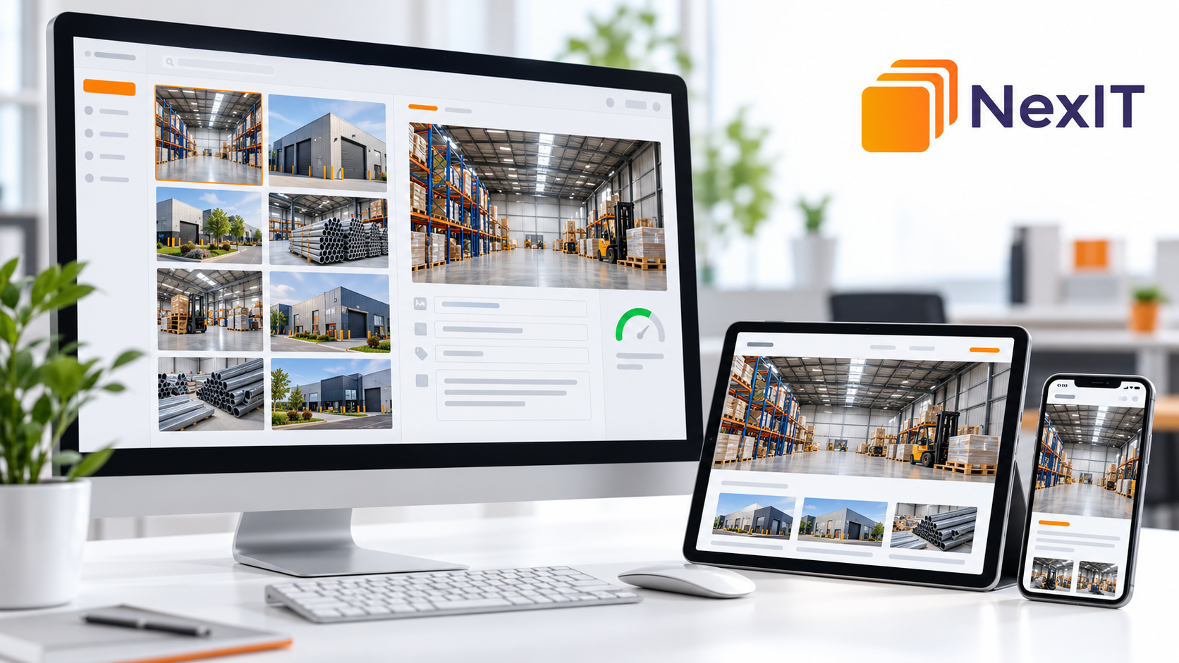 Warehouse image SEO optimization workspace
