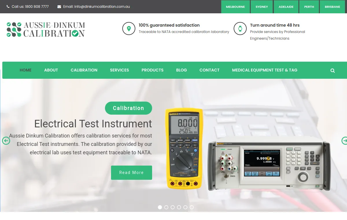 Aussie-Dinkum Calibration website